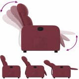  Naslonjač od tkanine crvena boja vina | shoptok.hr