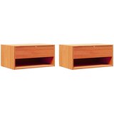  Noćni ormarić s ladicama 2 pcs Vosak smeđa 50 x 32,5 x 24 cm | Eponuda.com