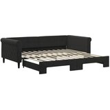  Dnevni krevet na razvlačenje crni 100 x 200 cm baršunasti | Eponuda.com