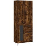 Maison Chic Visoka Komoda - Predalnik dimljen hrast 69,5x34x180 cm inženirski les, (21722541) | Shoptok.si