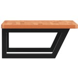  Zidna polica za umivaonik od čelika i masivne bukovine Smeđa 80 x 55 x 2.5 cm | Shoptok.si