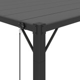  Sjenica s rešetkastim krovom 3x3 m antracit tkanina i aluminij | shoptok.hr