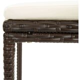 Poli Vrtna barska garnitura 5-delna z blazinami poli ratan rjava | Shoptok.si