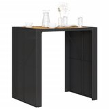  Vrtni barski stol s drvenom pločom crni 105x80x110 cm poliratan | shoptok.hr