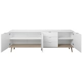 MID.YOU komoda, bela, hrast sonoma | Shoptok.si