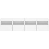  Zidni TV ormarići s LED svjetlima 2 kom bijeli 80 x 30 x 40 cm | shoptok.hr