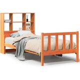 vidaXL Knjižna postelja brez vzmetnice vošč. rjava 90x190 cm trden les | Shoptok.si
