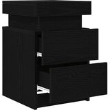  Noćni ormar 2 pcs Crni hrast 35 x 39 x 55 cm Konstruirano drvo | Eponuda.com