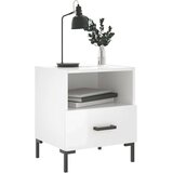 vidaXL Nočna omarica 2 kosa visok sijaj bela 40x35x47,5 cm inžen. les | Shoptok.si