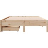 vidaXL Okvir kreveta bez madraca 135 x 190 cm od masivne borovine | shoptok.hr
