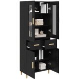 vidaXL Highboard Zidne s ladicama 2 pcs Crni hrast Konstruirano drvo | shoptok.hr