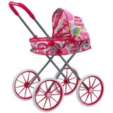 Kolica za lutke - Veliki kotači, sklopiva - Ružičasti uzorci | shoptok.hr