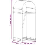  Držač za cjepanice srebrni 40x45x100 cm od pocinčanog čelika | shoptok.hr