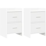  Noćni ormarići 2 pcs Bijela 40 x 30 x 60 cm Konstruirano drvo | shoptok.hr