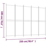 Sobna pregrada s 5 panela antracit 250 x 180 cm od tkanine | Eponuda.com