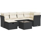 vidaXL 7-dijelni set vrtnih sofa od poliratana s jastucima crni | shoptok.hr