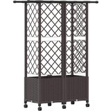  Povišeni krevet s mrežom i krovom Smeđa 124 x 40 x 142 cm PP | shoptok.hr