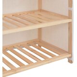 Ormarić za cipele s pokrovom od tkanine 79 x 40 x 80 cm bijeli | shoptok.hr