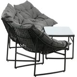 Venture Home Tina vrtna lounge garnitura, crna Slike