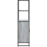 vidaXL Visoka omara siva sonoma 68x35x139 cm inženirski les in kovina | Shoptok.si