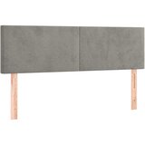 Maison Chic Posteljno vzglavje - Vzglavna omarica 2 kosa svetlo sivo 72x5x78/88 cm žamet, (22077052) Cene