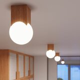 Nice Lamps Stropna svetilka v naravni barvi s steklenim senčilom 12x12 cm Rayer – | Shoptok.si