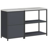 vidaXL kuhinjski set za pohranu 2 pcs antracit 150 x 50 x 92 cm | shoptok.hr