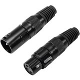 Omnitronic XLR set vtičnic/vtičev 3-polno črno ohišje 5x XLR vtič, (20428065) | Shoptok.si