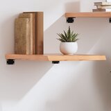 Maison Chic Stenska polica - Viseča Polica svetlo rjava 40x60x(2-4) cm trdna hrastovina, (21784796) | Shoptok.si