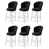 Hanah home Set barskih stolica Fora, 6 dijelova, Crna | Eponuda.ba