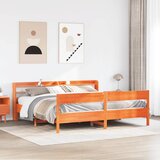  Okvir kreveta bez madraca voštano smeđi 200x200 cm od borovine | shoptok.hr