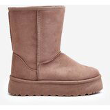Boto PS1 Women's Fur-Lined Insulated Snow Boots Dark Beige Abrams | shoptok.hr