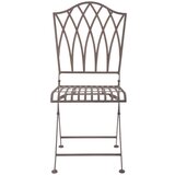 Esschert Design Smeđa metalna sklopiva vrtna stolica - | shoptok.hr