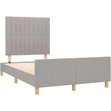  Okvir za krevet s uzglavljem svjetlosivi 120x200 cm od tkanine | shoptok.hr