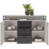 XORA ŠIROKA KOMODA, črna, hrast artisan | Shoptok.si