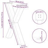 vidaXL noge za jedilno mizo x-oblika 3 kosi antracit 70x(72-73) cm | Shoptok.si