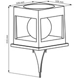  LED solarno svetlo CUBO LED/3,7V 1200 mAh IP44 crna | Eponuda.com