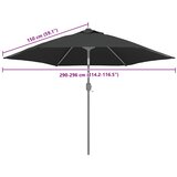  Zamjenska tkanina za vrtni suncobran antracit 300 cm | shoptok.hr