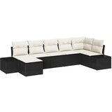  Sjedeća garnitura za vrt 7 kom. Crna poliratan 319 x 154 x 69 cm | shoptok.hr