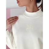 DStreet Bluza damska masełko oversize z naszywką LOVASON ecru | Shoptok.si