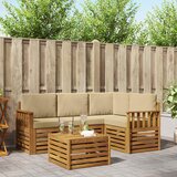  Set vanjskih sofa 5 kom. Prirodna i bež Poliester | shoptok.hr
