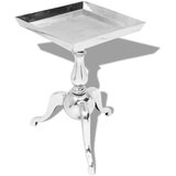 Furnova Stranska Mizica Kvadratna Aluminij Srebrne Barve, (21913146) | Shoptok.si