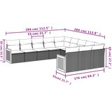  11-dijelni set vrtnih sofa od poliratana s jastucima sivi | shoptok.hr