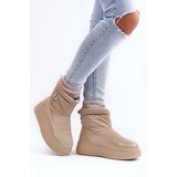 Boto Women's Slip-On Snow Boots Platform Beige Gattea | Eponuda.ba