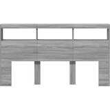 Ormarić za uzglavlje LED sivom sonomom 180x17x102 cm | shoptok.hr