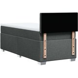 vidaXL Box spring postelja z vzmetnico temno siva 90x190 cm blago | Shoptok.si