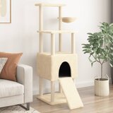 vidaXL Penjalica za mačke sa stupovima za grebanje krem 153 cm | shoptok.hr