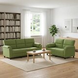  Set sofe 2 pcs Svijetlo zelena Baršun - Svijetlo zelena 2-sjedalo (140 cm) + 3-sjedalo | shoptok.hr