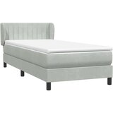  Box Spring krevet s madracem svijetlo sivi 80x210 cm baršun | shoptok.hr