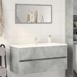 vidaXL Omarica za umivalnik betonsko siva 100x38,5x45 cm iverna plošča | Shoptok.si